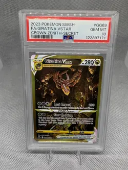Pokemon Crown Zenith Secret #GG69 FA Giratina VSTAR PSA 10 Gem - Image 1
