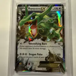2015 Pokemon XY Rayquaza EX 75/108 Roaring Skies Holo Ultra Rare PSA 8 NM-MT #75 - Image 5