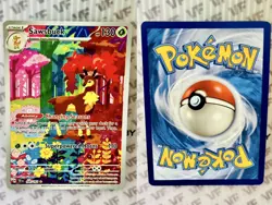 Pokemon TCG Sawsbuck 166/162 Sv05: Temporal Forces Illustration Rare Holo IR Alt - Image 1