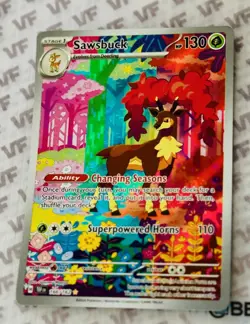 Pokemon TCG Sawsbuck 166/162 Sv05: Temporal Forces Illustration Rare Holo IR Alt - Image 4
