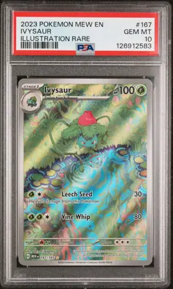 Pokemon Ivysaur 167/165 S&V 151 Illustration Rare 167 GEM MINT PSA 10 - Image 1