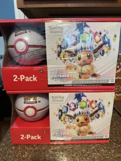 2 Pokemon TCG Sams Club Prismatic ETB and Pokeball Bundle Sealed! SHIPS TODAY! - Image 2