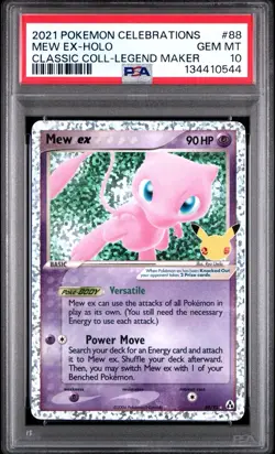 2021 Pokemon Celebrations Mew EX Holo Classic Collection PSA 10 - Image 1