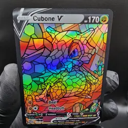 Pokemon Cubone Stain Glass Custom Made Fan Art Holo - Image 2