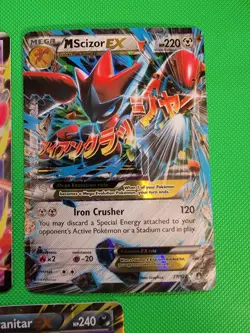 Pokemon TCG Mega M Gallade 35/108 Scizor 77/122 Tyranitar 43/98 EX Lot LP/LP/MP - Image 4
