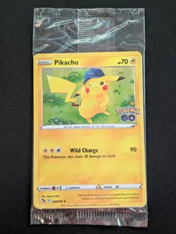 Pikachu 028/078 Pokemon GO Promo Stamp Holo Rare Sealed - Image 1