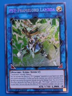Near Mint Yugioh PSY-Framelord Lambda BLHR-EN051 Secret Rare 1st Edition - Image 1