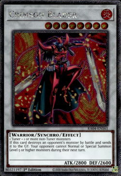 Crimson Blader - Platinum Secret Rare 1st Edition RA04-EN161 - NM - YuGiOh - Image 1