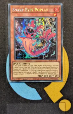 MP24-EN128 Snake-Eyes Poplar Prismatic Secret Rare 1st Edition YuGiOh - Image 1