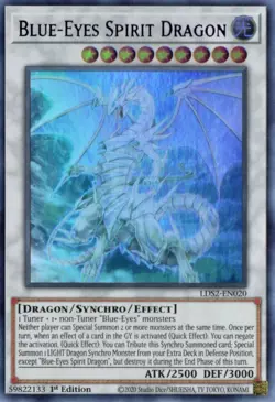 Yu-Gi-Oh! Blue-Eyes Spirit Dragon 1st Ed LDS2-EN020 Ultra Rare (Purple) NM/LP x1 - Image 1