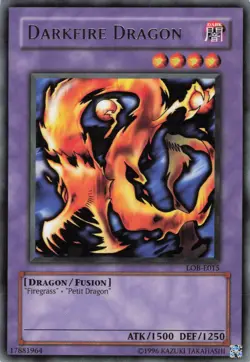 Yugioh Darkfire Dragon LOB-E015 Rare NM - Image 1