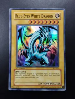 YUGIOH 2004 | BLUE-EYES WHITE DRAGON | SKE-001 | 1ST EDT | EXCELLENT - NM - Image 1