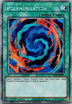 Yugioh Polymerization (Platinum Secret Rare) RA02-EN047 1st Edition Platinum Sec - Image 1