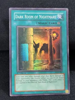 YuGiOh Dark Room Of Nightmare Lightly Played PGD-082 1st Edition Super Rare LP - Image 2