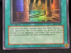 YuGiOh Dark Room Of Nightmare Lightly Played PGD-082 1st Edition Super Rare LP - Image 5