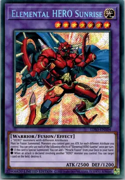 Yugioh Elemental HERO Sunrise LDS3-EN104 Limited Edition Secret Rare NM - Image 1