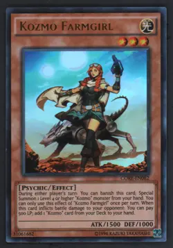 Yugioh Kozmo Farmgirl - CORE-EN032 - Ultra Rare - Unlimited Edition U/P NM/M - Image 1