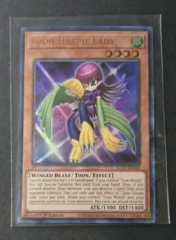 Yu-Gi-Oh 1st edition Toon Harpie Lady Ultra Rare #BLCR-EN066 - Image 1
