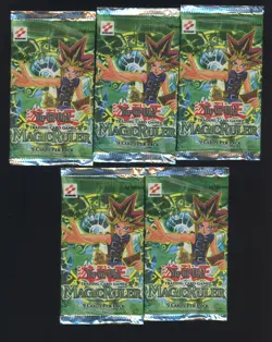 Lot of (5) Yu-Gi-Oh! TCG 1st Edition Magic Ruler Sealed Booster Packs - Image 1