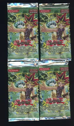 Lot of (4) Yu-Gi-Oh! English Edition Spell Ruler Sealed Booster Packs - Image 1