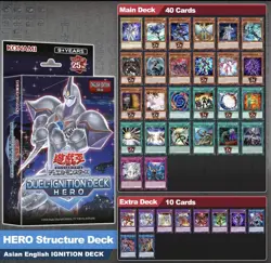 YUGIOH DUEL-IGNITION DECK HERO ASIA ENGLISH EDITION STRUCTURE DECK SEALED - Image 3