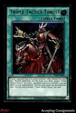 2025 Yu-Gi-Oh! OTS Tournament Pack 29 #OP22-EX003 Triple Tactics Thrust ULTIMATE - Image 1