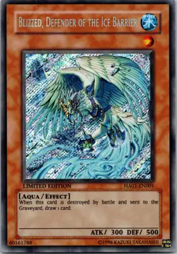 Yugioh Blizzed, Defender of the Ice Barrier HA01-EN001 Limited Edition Secret Ra - Image 1