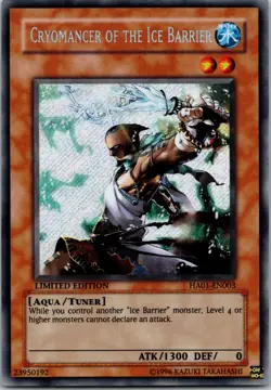 Yugioh Cryomancer of the Ice Barrier HA01-EN003 Limited Edition Secret Rare NM - Image 1