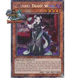 Yugioh! 1x Chamber Dragonmaid RA04-EN032 Platinum Secret Rare 1st Ed NM - Image 1