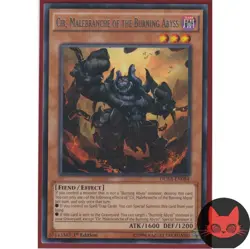 Yugioh Cir, Malebranche of the Burning Abyss DUEA-EN084 Rare 1st Edition NM - Image 1