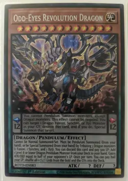 YuGiOh Odd-Eyes Revolution Dragon Secret Rare 1st Edition ROTD-EN083 NM - Image 1