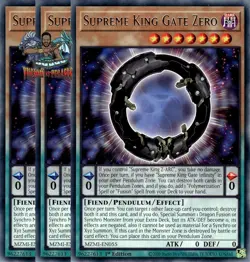 Yugioh! 3x Supreme King Gate Zero MZMI-EN055 Rare 1st Ed NM - Image 1