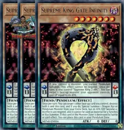 Yugioh! 3x Supreme King Gate Infinity MZMI-EN056 Rare 1st Ed NM - Image 1