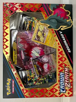 pokemon cards sealed, pokemon, crown zenith, pokemon collection box, regidrago v - Image 1