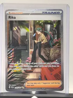 2023 Pokemon TCG Paradox Rift Rika SIR 258/182 Special Illustration Rare Card NM - Image 2