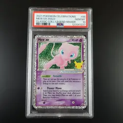 PSA 10 Mew ex 88 Pokemon Celebrations Classic Collection Holo Graded Card - Image 1
