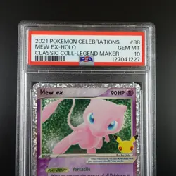 PSA 10 Mew ex 88 Pokemon Celebrations Classic Collection Holo Graded Card - Image 2