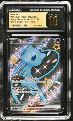 CGC 10 Pristine Mew ex Shiny 327/190 SSR Shiny Treasure ex sv4a Pokemon Card - Image 1