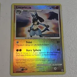 Pokemon TCG Lucario Diamond and Pearl 6/130 Reverse Holo Two Card Lot Dragonite - Image 2