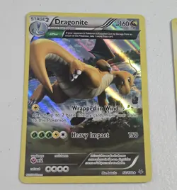 Pokemon TCG Lucario Diamond and Pearl 6/130 Reverse Holo Two Card Lot Dragonite - Image 3