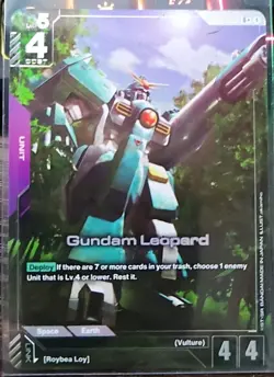 Gundam Card Game Gundam Leopard GD02-060 U+ - Image 1