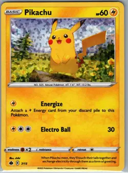 Pikachu - 7/15 Holo McDonald's Promos 2022 - Pokemon Card - NM - Image 1