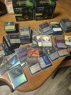 Magic The Gathering LOTR Middle Earth Card Lot 2 Opened Collectors Boosters - Image 1