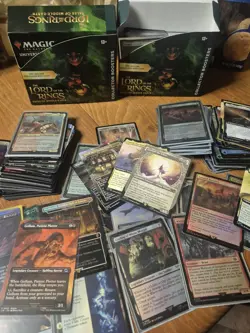 Magic The Gathering LOTR Middle Earth Card Lot 2 Opened Collectors Boosters - Image 2