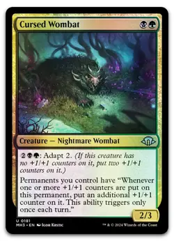 Cursed Wombat #181 (Foil) (LP) Modern Horizons 3 MH3 Magic MTG - Image 1