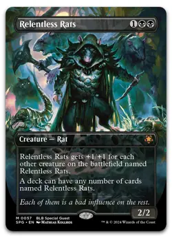 Relentless Rats (Borderless) #57 (NM) Special Guests SPG Magic MTG - Image 1