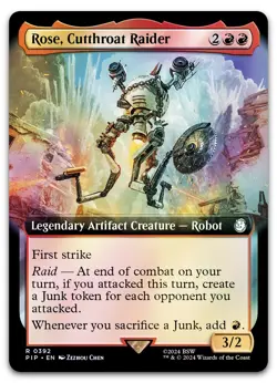 Rose, Cutthroat Raider (Extended Art) #392 (Foil) (NM) Fallout PIP Magic MTG - Image 1