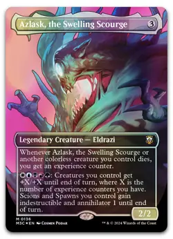 Azlask, the Swelling Scourge (Borderless) (Ripple Foil) NM Modern Horizons 3 - Image 1