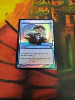 1x Artist Signed Foil Time Ebb Magic The Gathering 9th Edition Common - Image 1