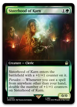 Sisterhood of Karn (Extended Art) (Surge Foil) #990 NM Doctor Who WHO Magic MTG - Image 1